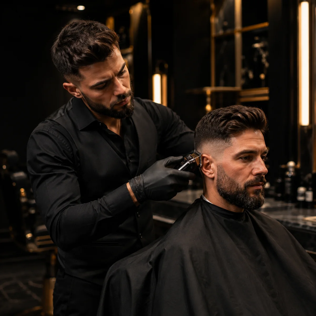 Modern barber studio görseli